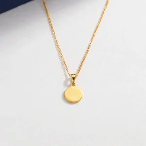 Collar Dije Geométrico Bañado en Oro 18K